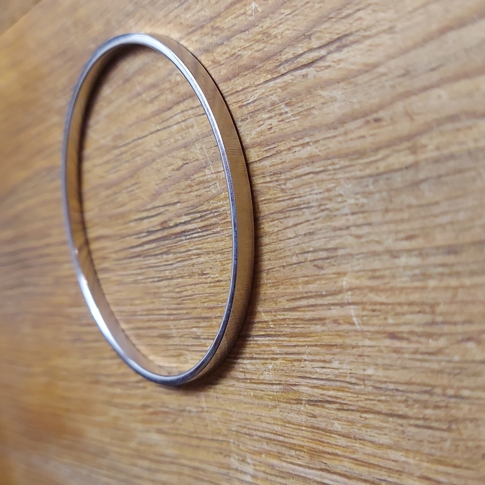 Vintage Monet Silver Textured Bangle Bracelet
